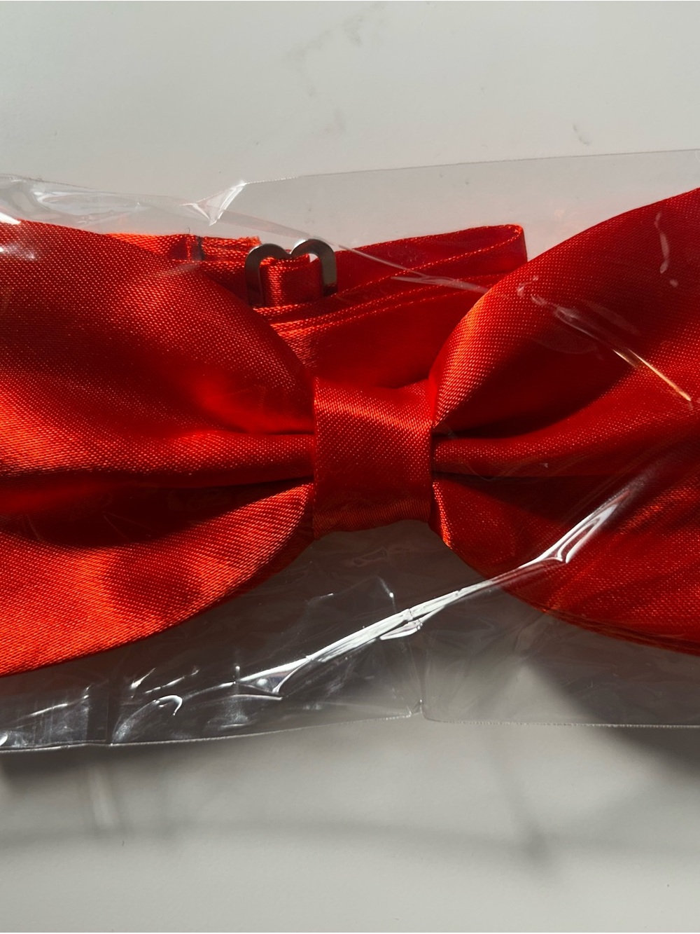 Classic Red Satin Bow Tie